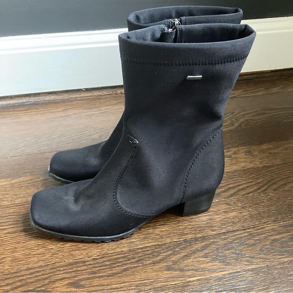 Ara Luftpolster Black GoreTex Rain Boots Women's Size 6 Waterproof Comfort - Picture 4 of 7